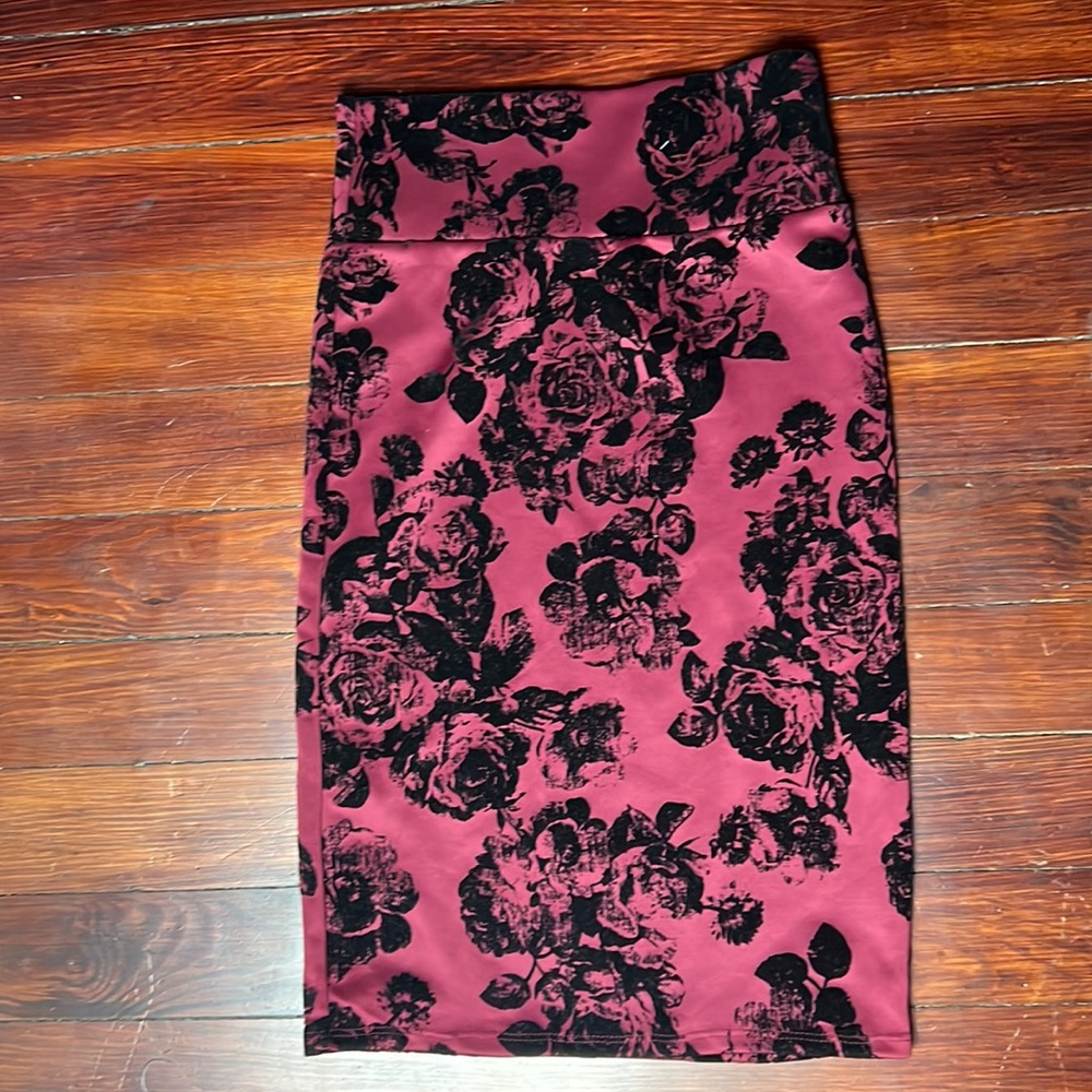 Burgundy Pencil Skirt
